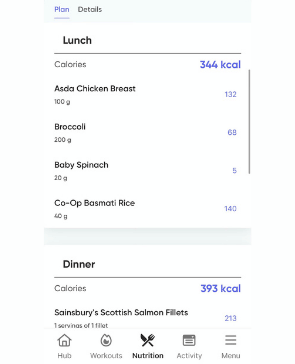 Online training app progress tracking placeholder